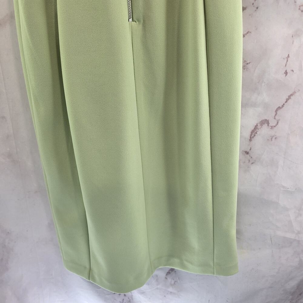 Calvin Klein Dress Women 4 Small Green Scuba Tulip Puff Sleeve Pale Light Pastel - Picture 8 of 13